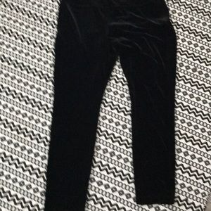 White House Black Mkt Black Velvet Leggings - XL